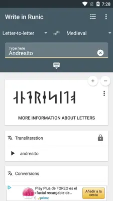 Write in Runic android App screenshot 2