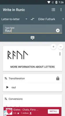 Write in Runic android App screenshot 3