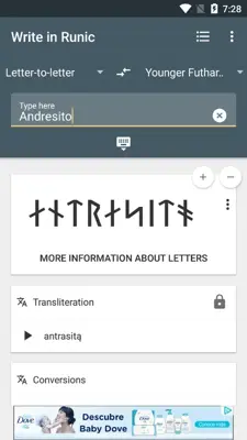 Write in Runic android App screenshot 4