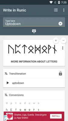 Write in Runic android App screenshot 7